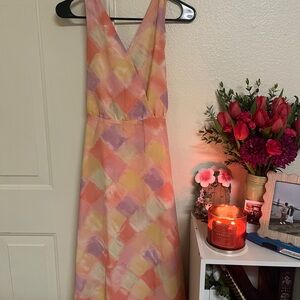 SHEIN Pastel Patchwork Maxi Dress